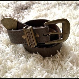 Express Brown Leather Belt
